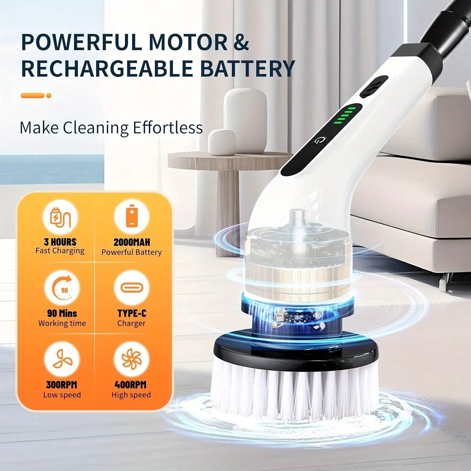 Scrubly™ Cordless Electric Spin Scrubber — 9-in-1 Power Cleaning Kit